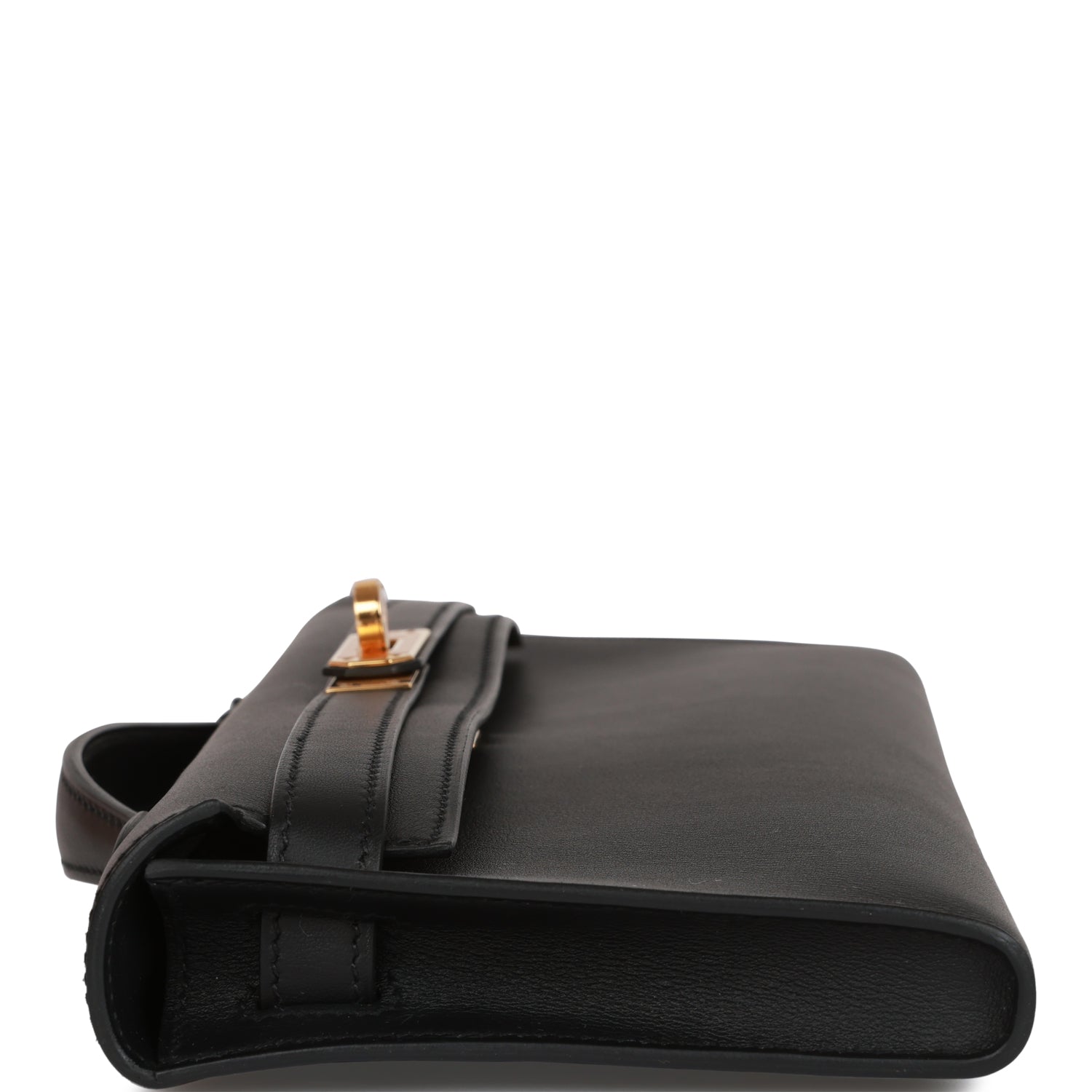 Hermès Kelly Cut Black Swift Gold Hardware