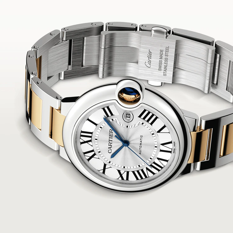 42 mm, movimiento mecánico de carga automática, oro amarillo, acero