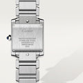 TANK FRANÇAISE WATCH Medium model, quartz movement, steel, diamonds