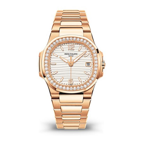 Patek Philippe Nautilus Silvery Opaline Dial Rose Gold Luxury Watch