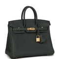 Hermès Birkin 25 Vert Fonce Togo Gold Hardware