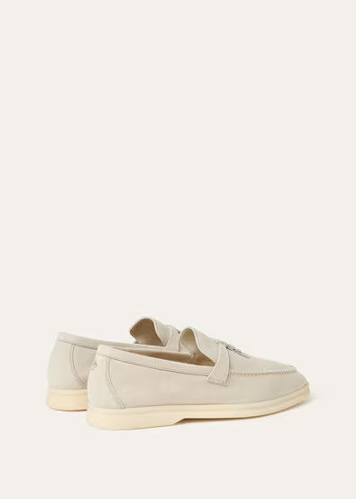 Loro Piana Summer Charms Walk Loafer Pearl Powder
