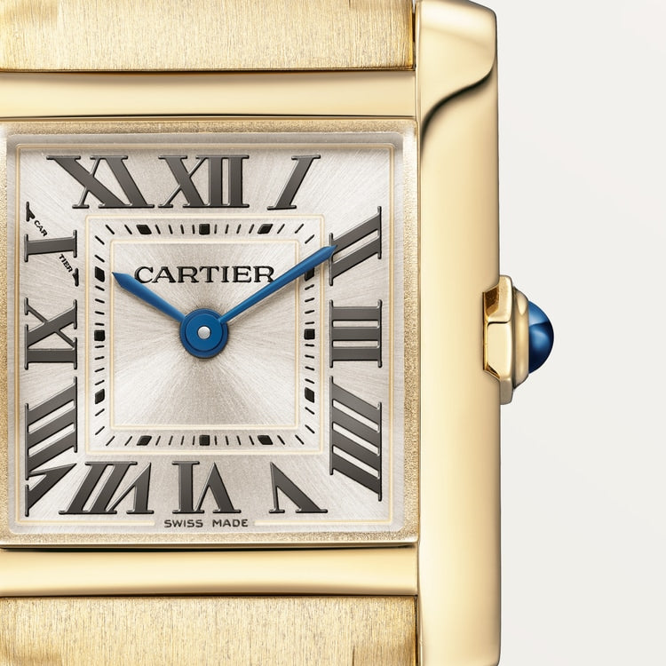 TANK FRANÇAISE WATCH Small model, quartz movement, yellow gold