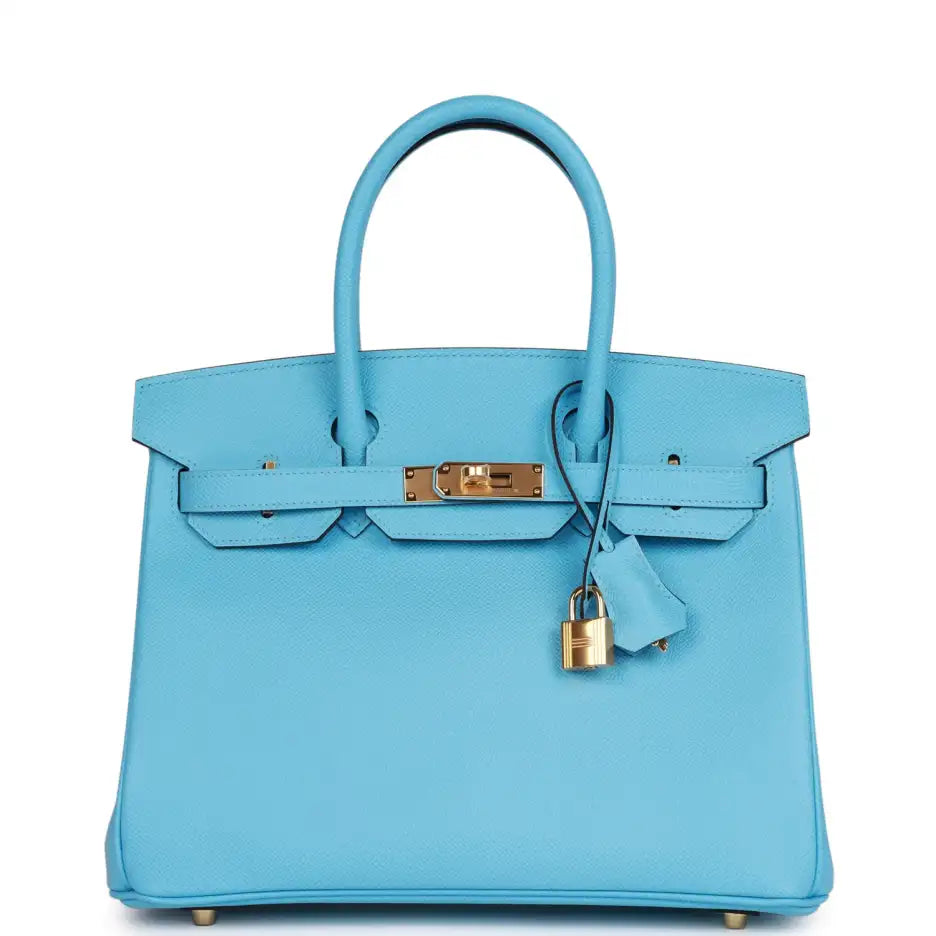 Hermès Birkin 30 Celeste Epsom Gold Hardware