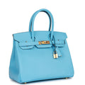 Hermès Birkin 30 Celeste Epsom Gold Hardware