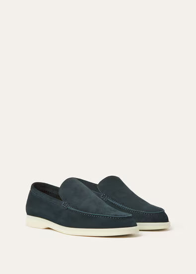 Loro Piana Summer Walk Loafer Petrol Green