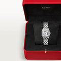 PANTHÈRE DE CARTIER WATCH, SMALL MODEL Small model, quartz movement, steel