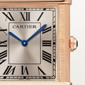TANK CHINOISE WATCH Large model, hand-wound mechanical movement, rose gold, leather