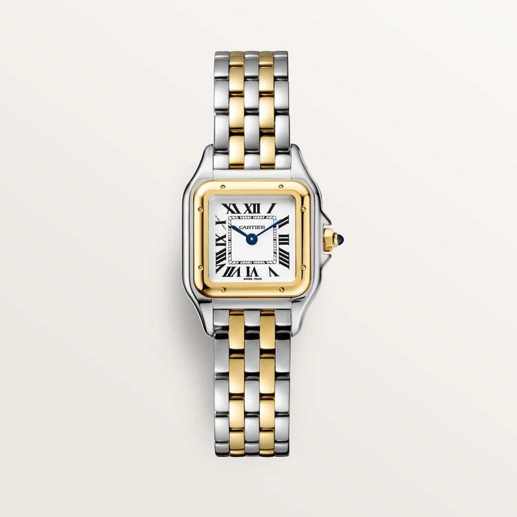 PANTHÈRE DE CARTIER WATCH Small model, quartz movement, yellow gold, steel