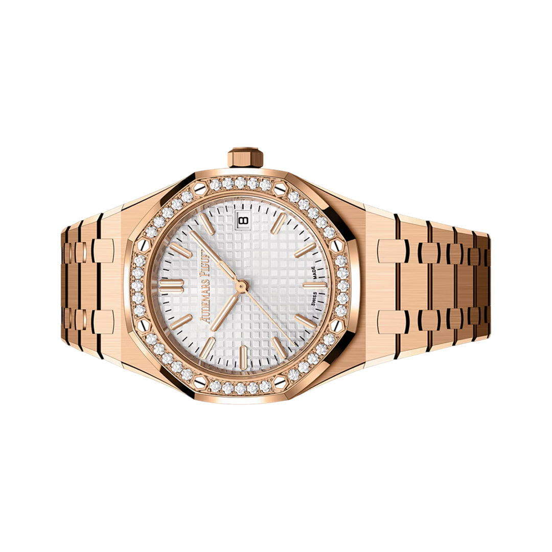 Audemars Piguet Royal Oak Rose Gold Diamond Bezel Women's Watch