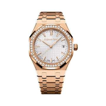 Audemars Piguet Royal Oak Rose Gold Diamond Bezel Women's Watch