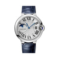 Cartier Ballon Bleu Moonphase Blue Dial Luxury Stainless Steel Watch