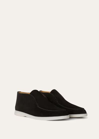 Loro Piana Open Walk Ankle Boot Black