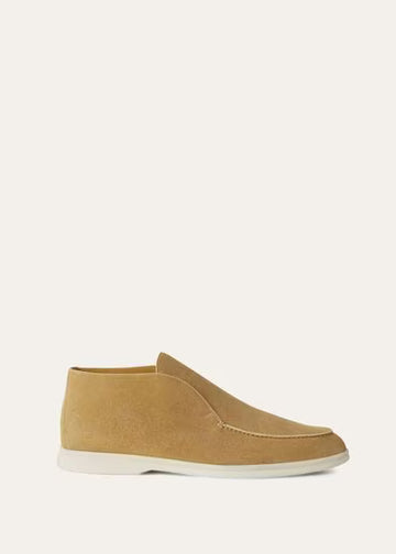 Loro Piana Open Walk Ankle Boot Light Wood Smoke