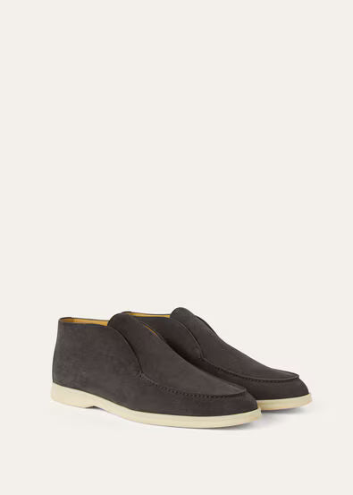 Loro Piana Open Walk Ankle Boot Caviar