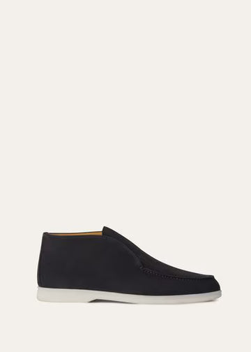 Loro Piana Open Walk Ankle Boot Blue Navy