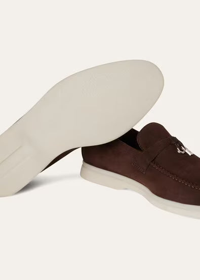 Loro Piana Summer Charms Walk Loafer Chocolate