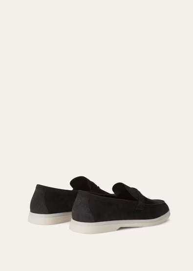 Loro Piana Summer Charms Walk Loafer Caviar