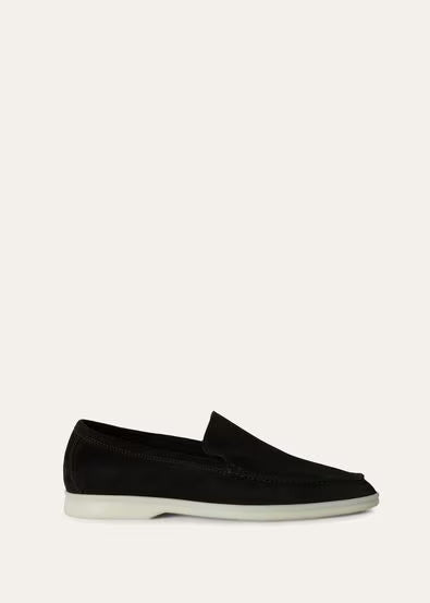 Loro Piana Summer Charms Walk Loafer Black