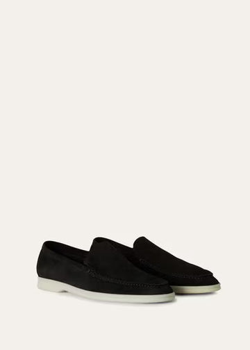 Loro Piana Summer Charms Walk Loafer Black