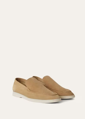 Loro Piana Summer Charms Walk Loafer Light Wood Smoke