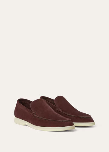 Loro Piana Summer Charms Walk Loafer Very Dark Maroon