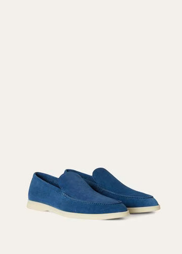 Loro Piana Summer Charms Walk Loafer Cobalt Ink