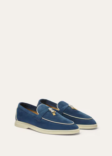 Loro Piana Summer Charms Walk Loafer Ocean Heart