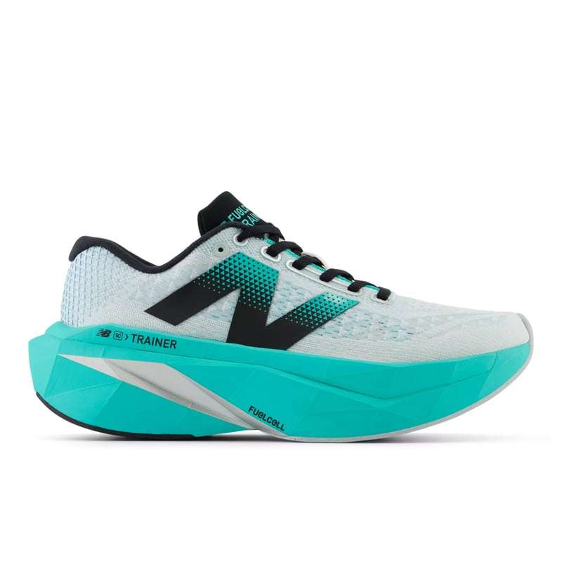 New Balance FuelCell SuperComp Trainer v3 White & Cyber Jade
