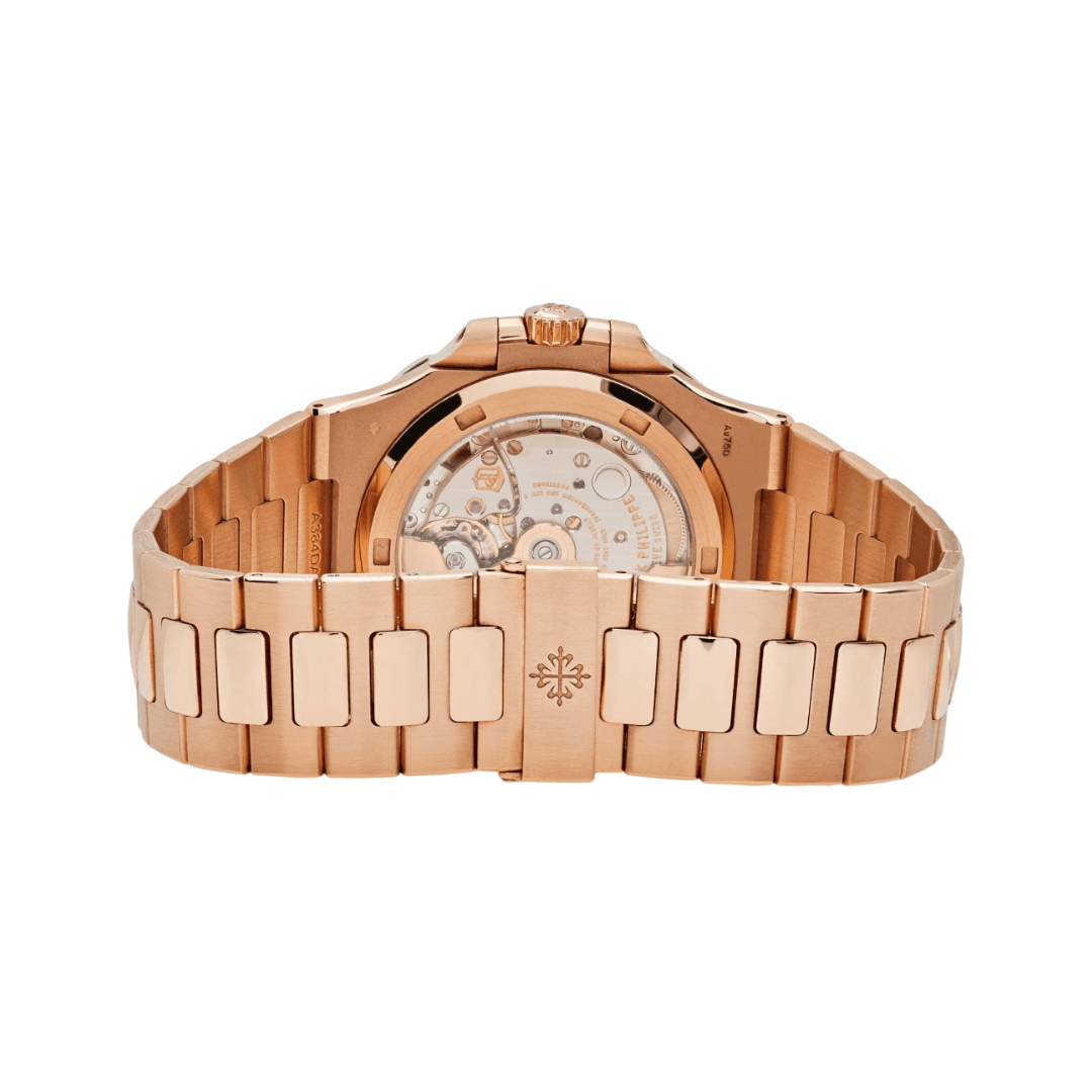 Patek Philippe Nautilus Rose Gold Watch Brown Dial Men's Luxury