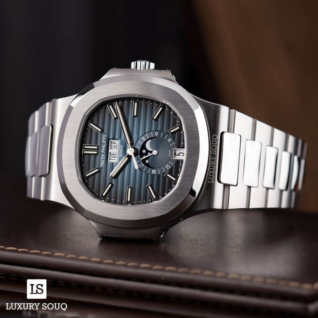Patek Philippe Nautilus Luxury Watch with Gradient Blue Dial Finish