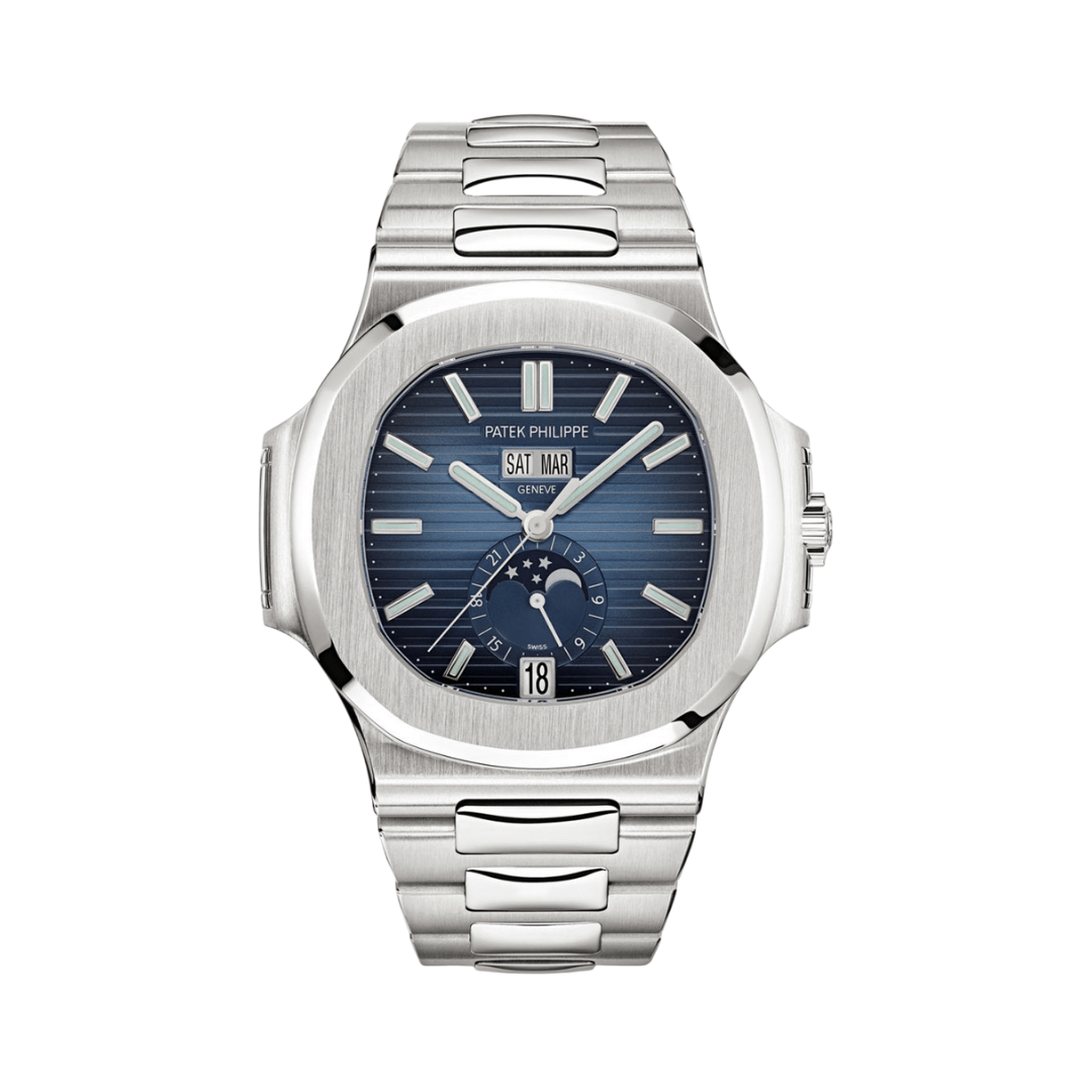 Patek Philippe Nautilus Luxury Watch with Gradient Blue Dial Finish