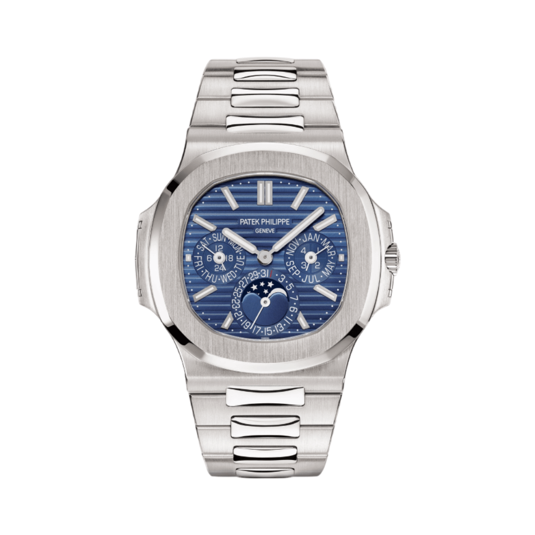 Patek Philippe Nautilus Blue Index Dial Luxury Men's Watch