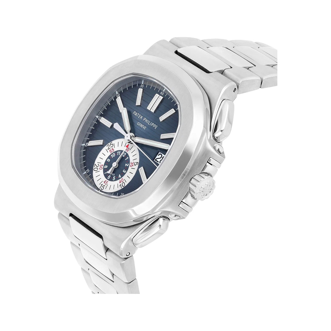 Patek Philippe Nautilus Luxury Watch with Blue Grey Dial Finish