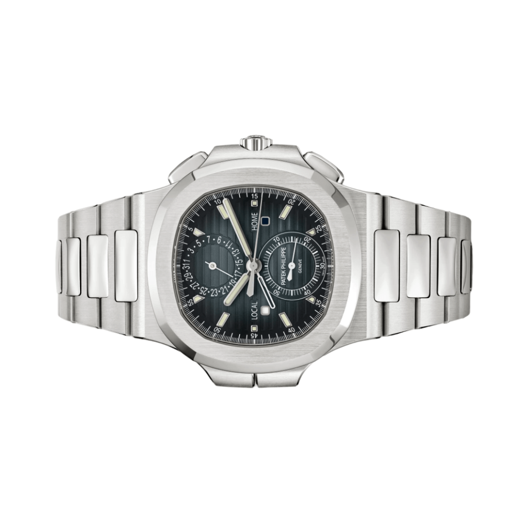 Patek Philippe Nautilus Style Watch with Sunburst Blue Dial