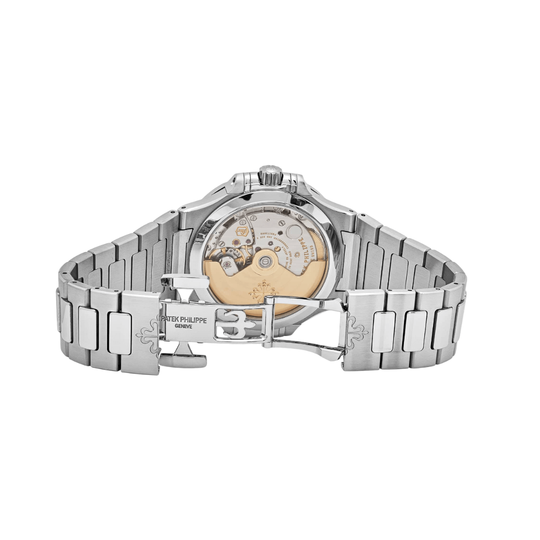 Patek Philippe Nautilus Blue Dial Watch With Stainless Steel Finish