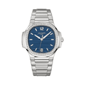 Patek Philippe Nautilus Blue Dial Watch With Stainless Steel Finish