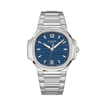 Patek Philippe Nautilus Blue Dial Watch With Stainless Steel Finish
