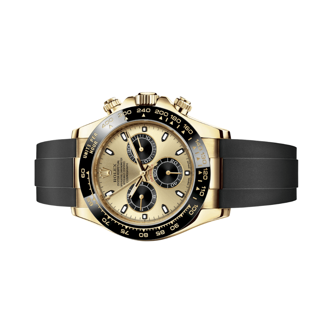 Rolex Daytona 116518LN Gold Champagne Black Dial Men's Luxury Watch