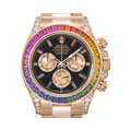 Rolex Daytona Rainbow Black Dial Luxury Automatic Wristwatch