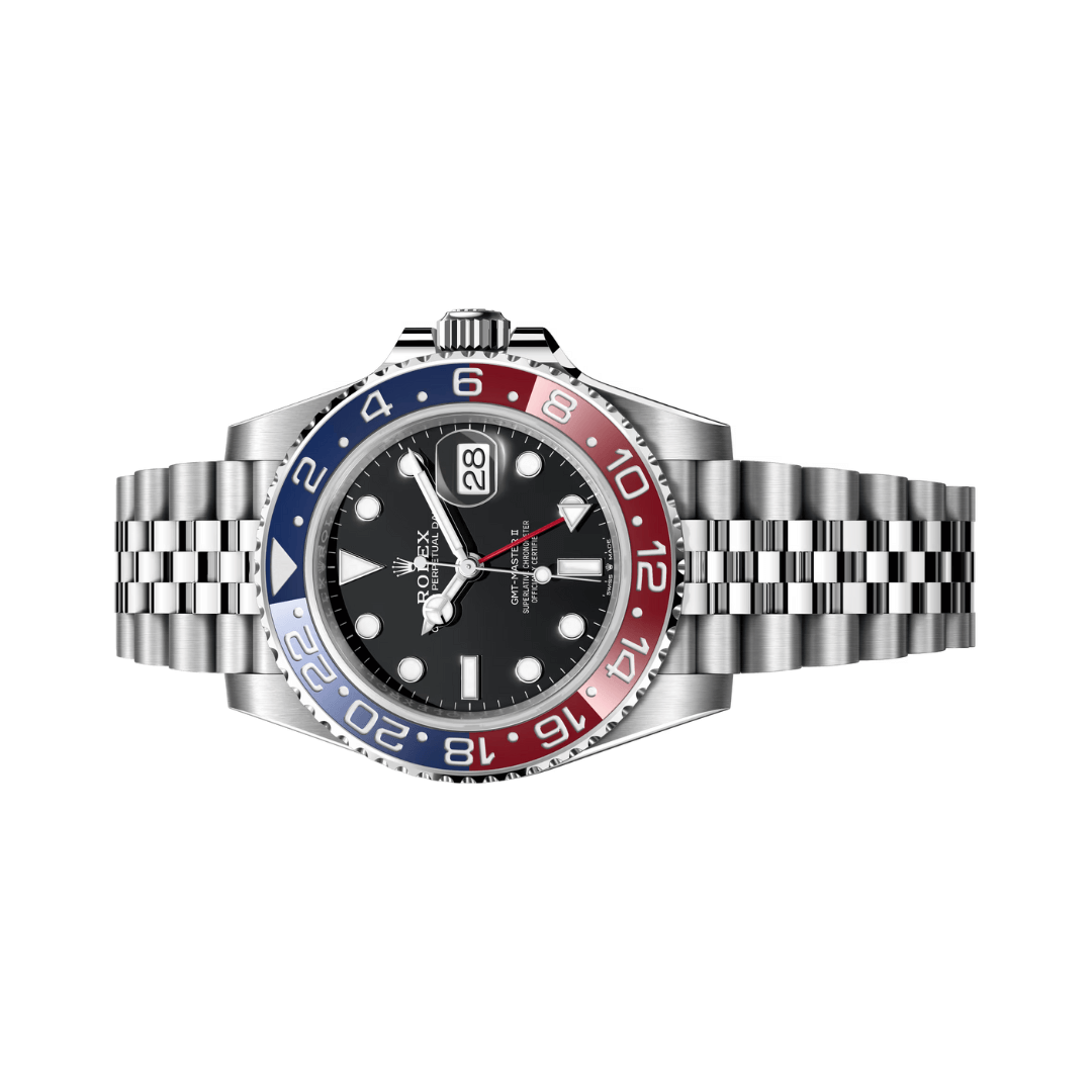 Rolex GMT Master II Black Dial Luxury Stainless Steel Watch