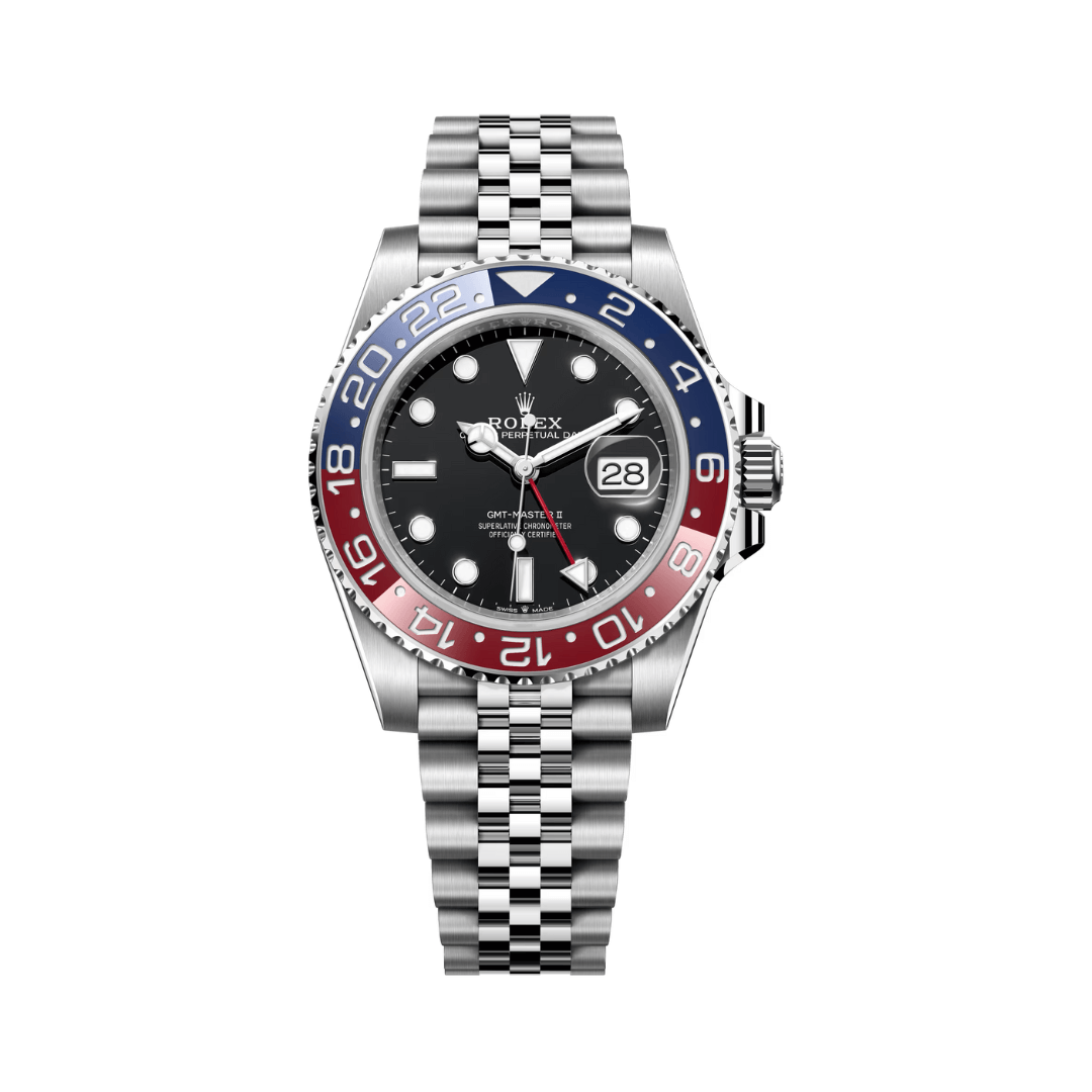 Rolex GMT Master II Black Dial Luxury Stainless Steel Watch