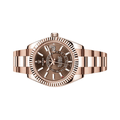 Rolex Sky-Dweller Everose Gold Case Chocolate Index Dial Men Watch
