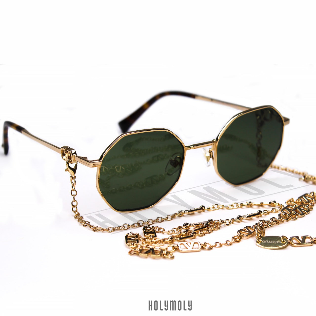 Valentino VLogo neck-chain sunglasses