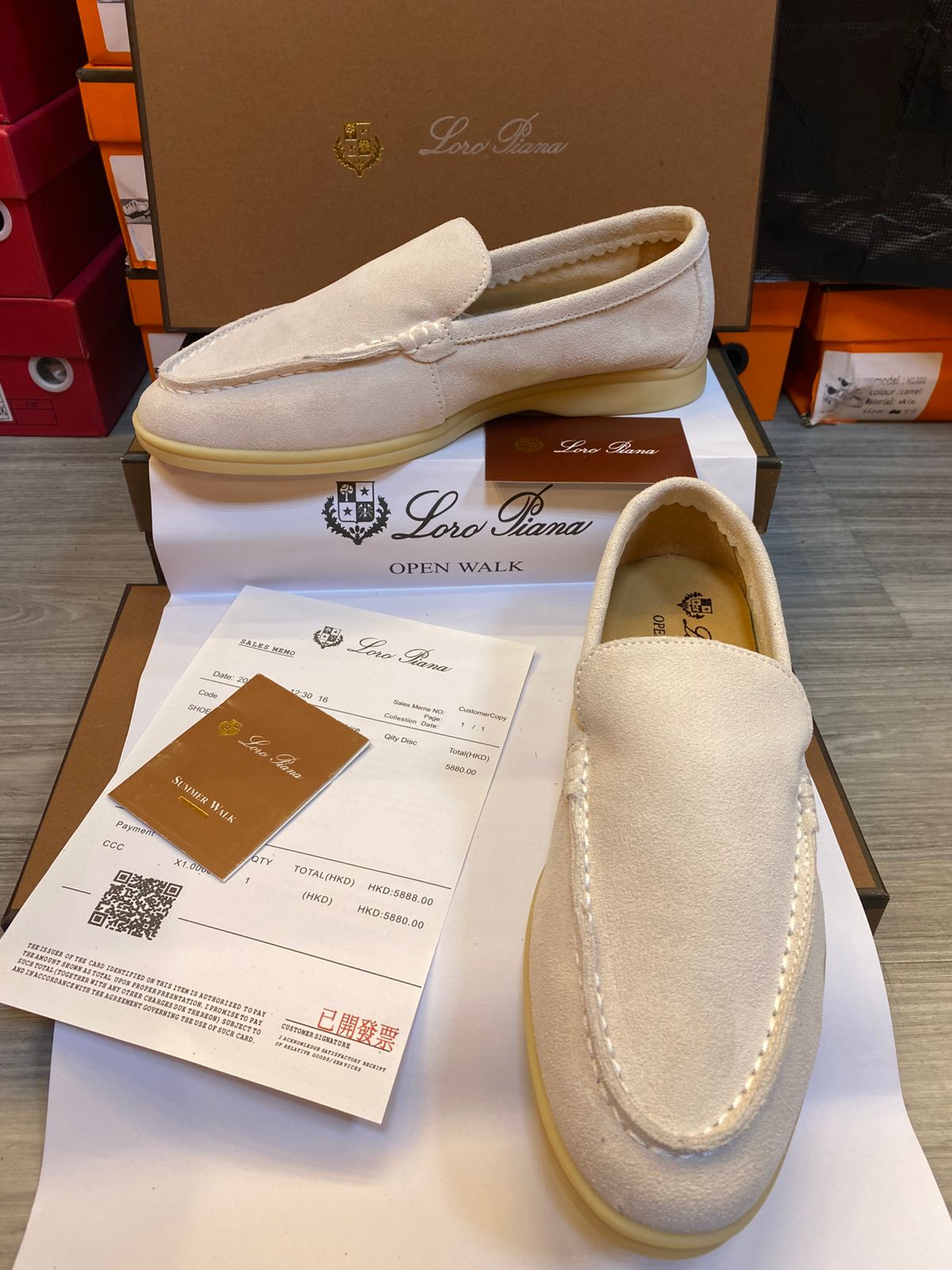 Loro Piana Men's   White Loafers