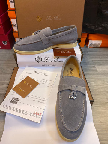Loro Piana Gray Women's Loafers