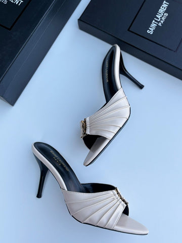 YSL Sandals BABYLONE mules in smooth leather