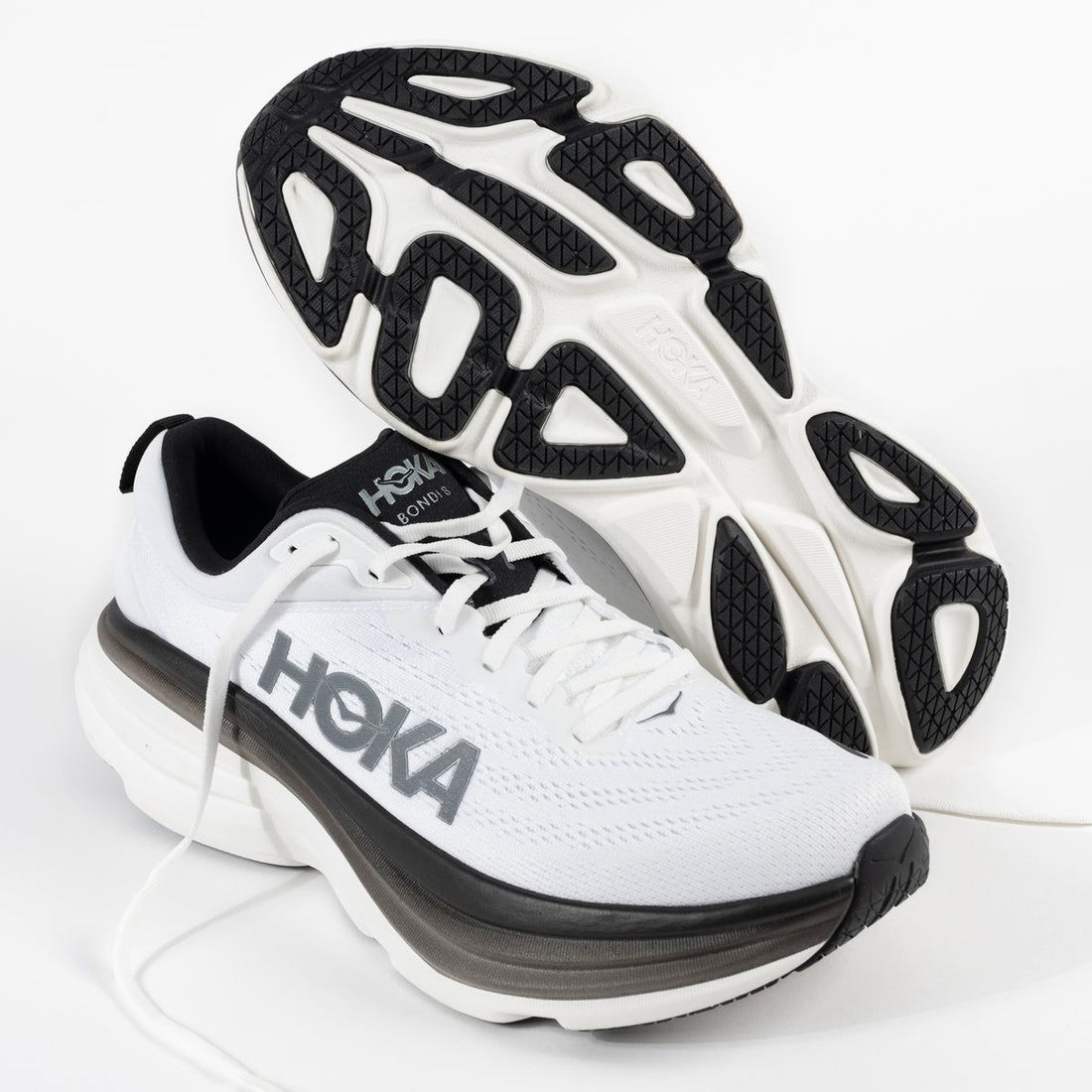 Hoka Bondi 8 'White Black'