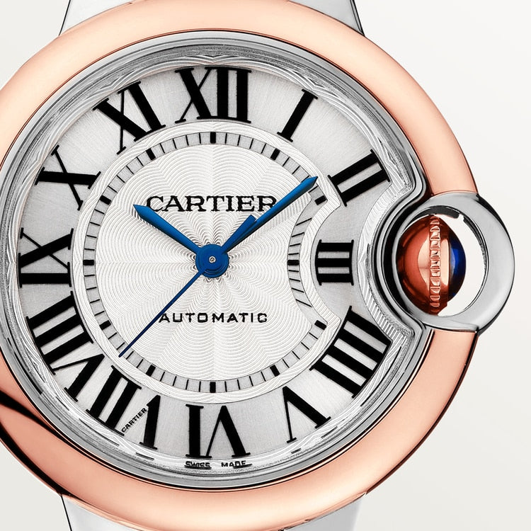 33 mm, movimiento mecánico de carga automática, oro rosa, acero