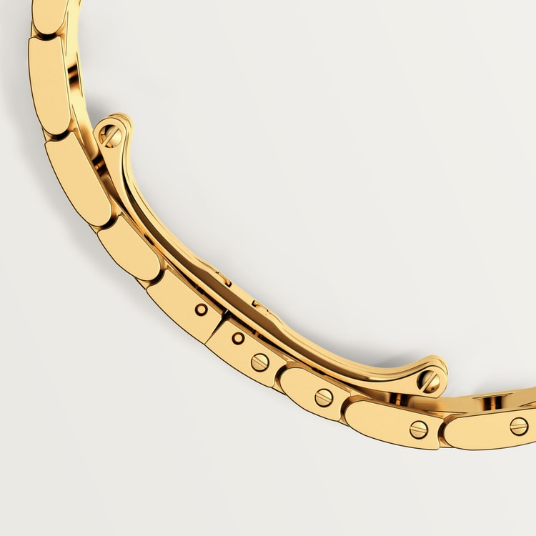 TANK FRANÇAISE WATCH Medium model, quartz movement, yellow gold